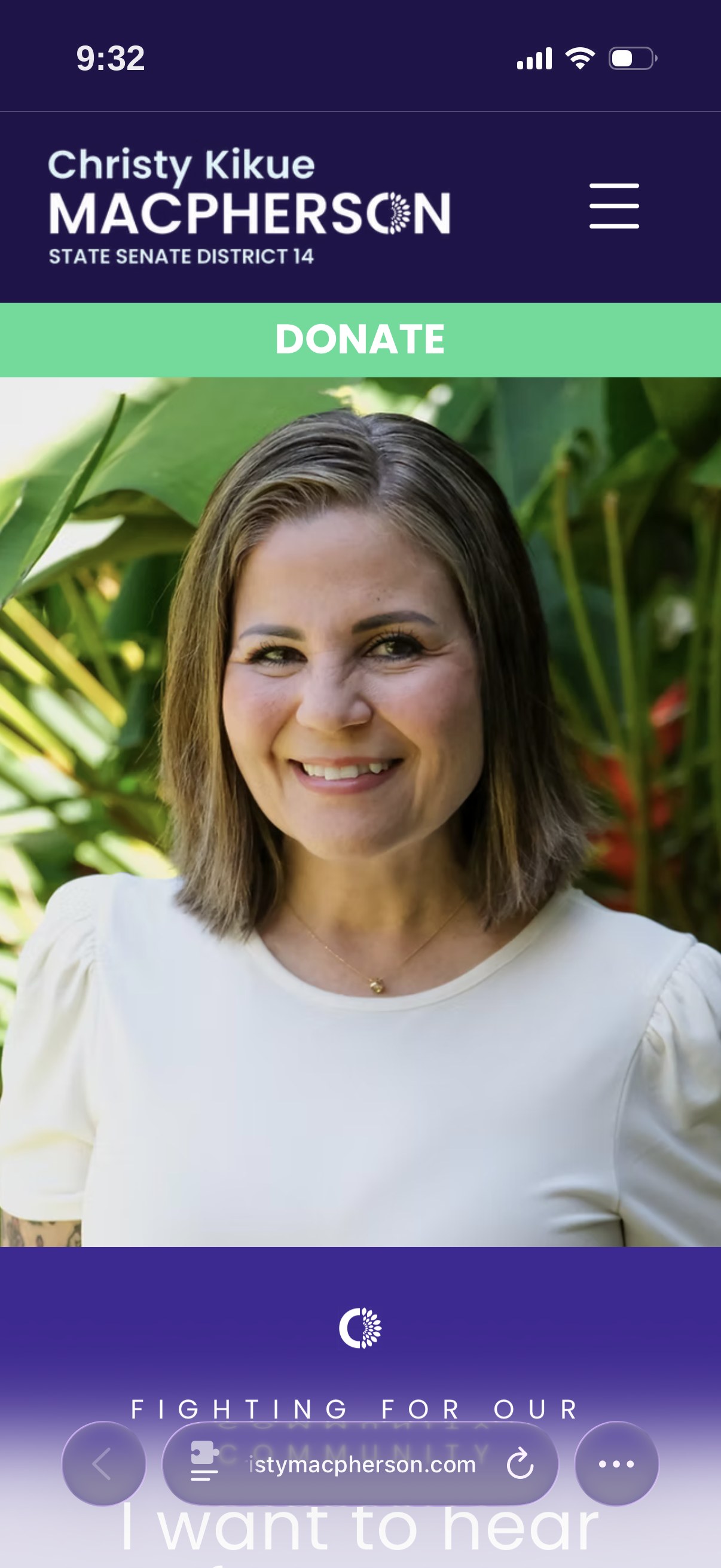Christy MacPherson mobile — hero