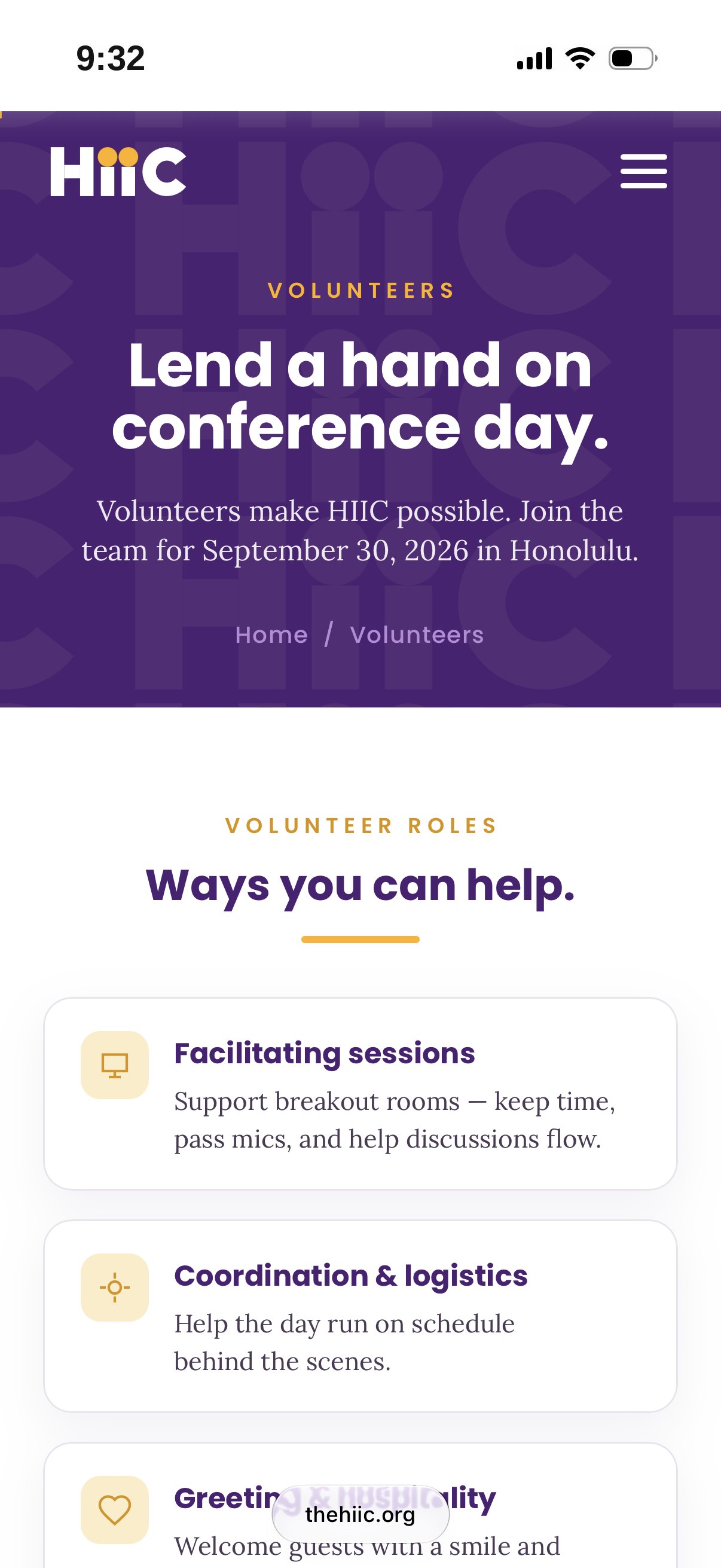 HIIC mobile — volunteers